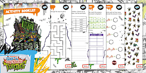 TMNT: Pencil Control and Letter Formation Activity Booklet