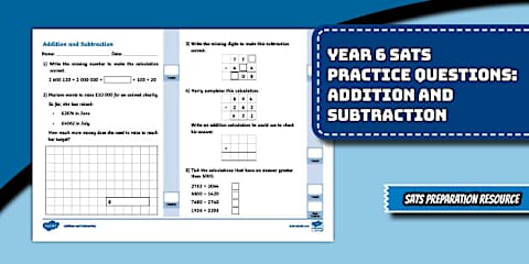 Year 66 Math Problems Year 6 Addition and Subtraction Problem Solving Calculation Maths ...