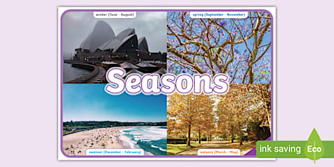 Seasons and Months Display Poster