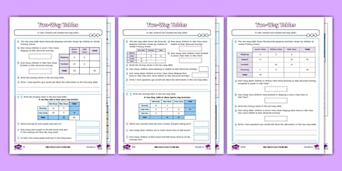 Two Way Tables: Reading and Representing Data
