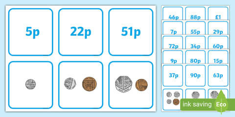 Year 2 Money - Making the Same Amount Matching Cards