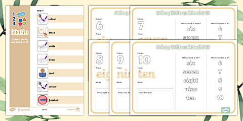 Structured Steps Colour, Write and Draw 16-20