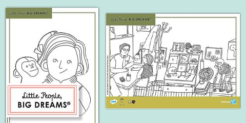KS2 Jane Goodall Colouring Page
