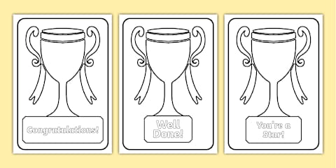 Trophy Example Template 트로피 템플릿 Trophy Writing Template
