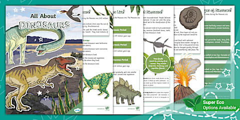 EYFS All About Dinosaurs Fact Files