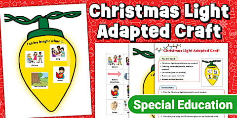 Winter Adapted Crafts for Special Education