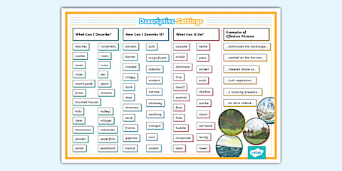 Features of a Setting Description Checklist Bookmark