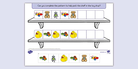 Grade R - Maths - Term 1- Geometric Patterns - Worksheet: Make Patterns ...