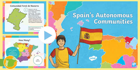 Spain Autonomous Regions Map Colouring Sheet