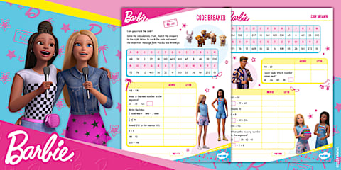 Barbie: Maths Code Breaker Activity [Ages 5-7]