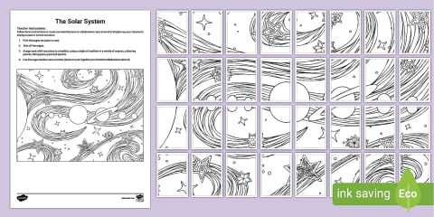 Solar System Writing Design The Solar System Folding Writing Template