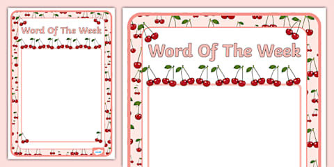 Speckled Pastel Themed Word of the Week Display Poster