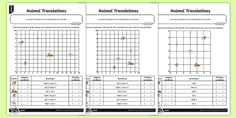 Year 4 Diving into Mastery: Step 5 Describe Translation on a Grid ...