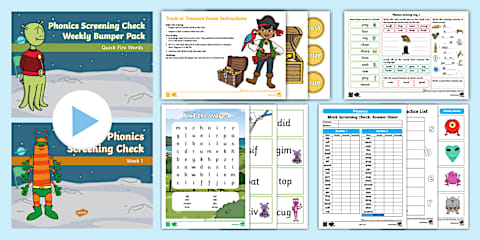 Phonics Screening Survival: Weekly Bumper Pack 2