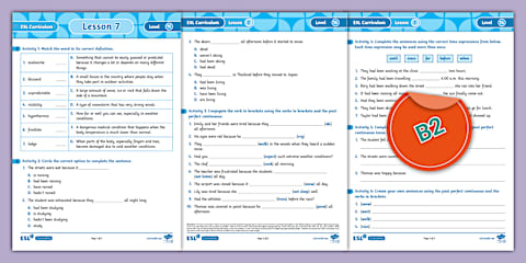 ESL Curriculum Level 15 Lesson 5 Activity Sheet