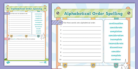 Dictionary Skills Worksheet