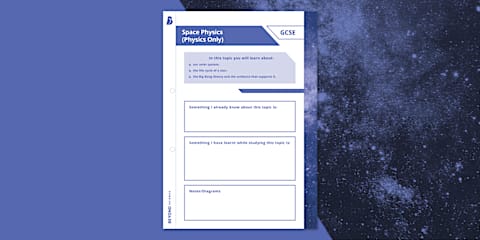 AQA Physics (Separate) Unit 8 Space Revision Activity Mat