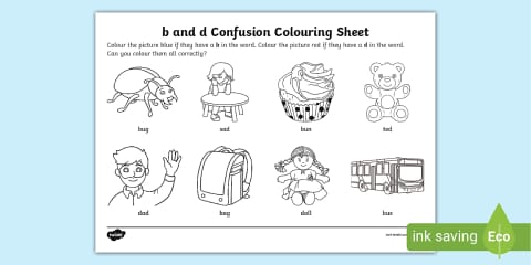 Confusing Letters Colouring Sheet.pdf Confusing Letters Colouring Worksheets B and D