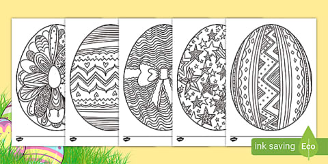 preview of Easter Egg Mindfulness Colouring Pages