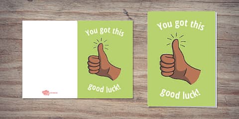Out Goodluck Good Luck Greetings Cards