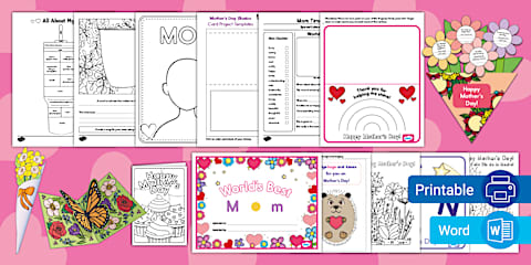 Mother's Day Card Templates (Coloring)