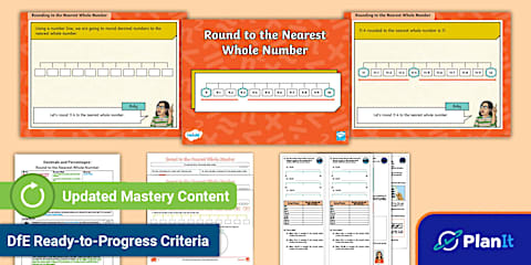 PlanIt Maths Year 5 Decimals and Percentages Lesson Pack 34: Round to 1 ...