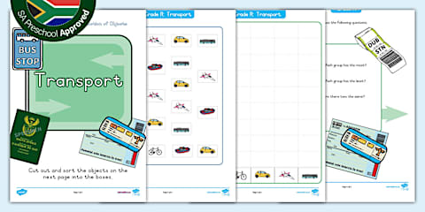 Grade R Transportation Word Peg Cards