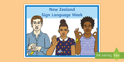 New Zealand Sign Language Week Display Bunting