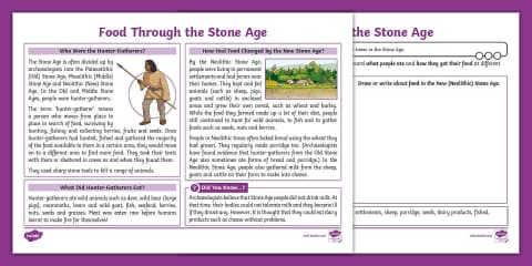 The Stone Age Non-Chronological Report Template