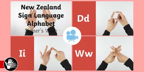 New Zealand Sign Language Alphabet Fingerspelling Poster Pack