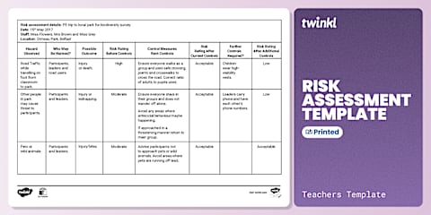 Outings Risk Assessment Checklist