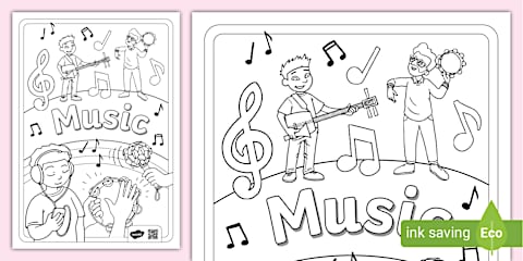 Colouring Activity String Instruments String Instruments Colouring Sheet