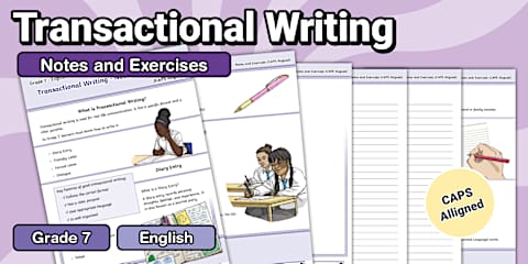Grade 7 - English - Essay Writing - Notes and Exercises (CAPS Aligned)