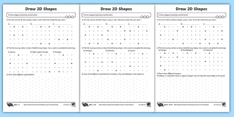 Create A Shape Using A Ruler Worksheets