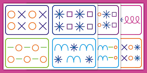 Sand Mark Making Patterns Sand Tray Pre-writing Pattern Cards