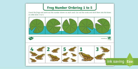 5 Little Speckled Frogs Number Activity
