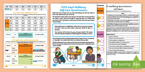 EYFS Pupil Wellbeing Self-Care Questionnaire