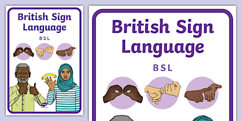 British Sign Language (BSL) Level 1 Display Sign