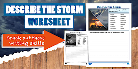 Storm Adjectives Worksheet