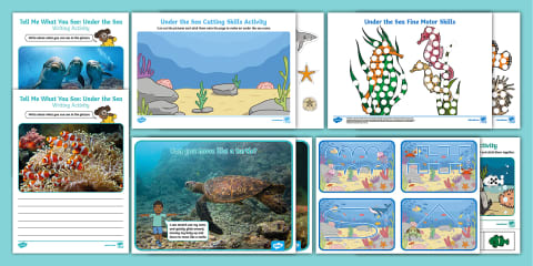 EYFS Under the Sea Mark-Making Image Reveal Activity