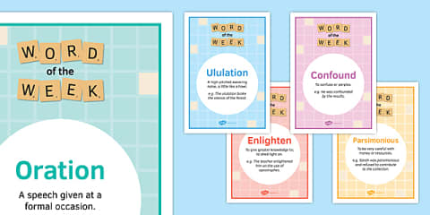 Word of the Week Display Posters