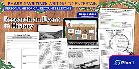 Phase 2 Writing: Writing to Entertain Personal Historical Recounts ...