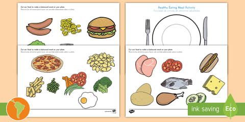 Healthy Eating Sorting Activity English/Spanish - Guía de trabajo