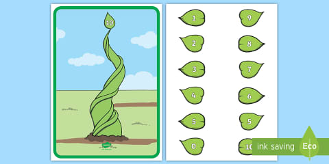 Beanstalk Fingerprint Counting Worksheet Pack