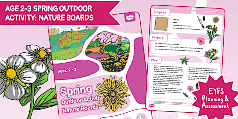 EYFS Ages 2-3 Planning Web: Summer Outdoor Learning Ideas
