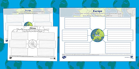 Human and Physical Features of Europe Mind Map