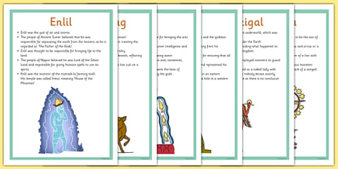 Ancient Sumer Gods and Goddesses Posters