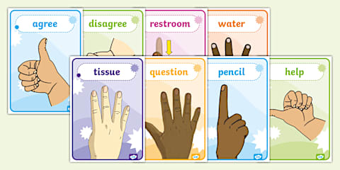ASL Letters Handshape Cutouts