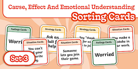 Sorting Activity Cards Set 1 - Cause, Effect And Emotional Understanding