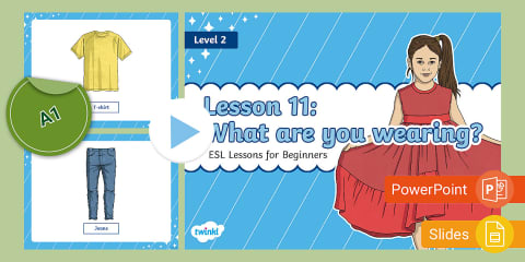 ESL Describing Clothes Writing Activity [Kids, A1]